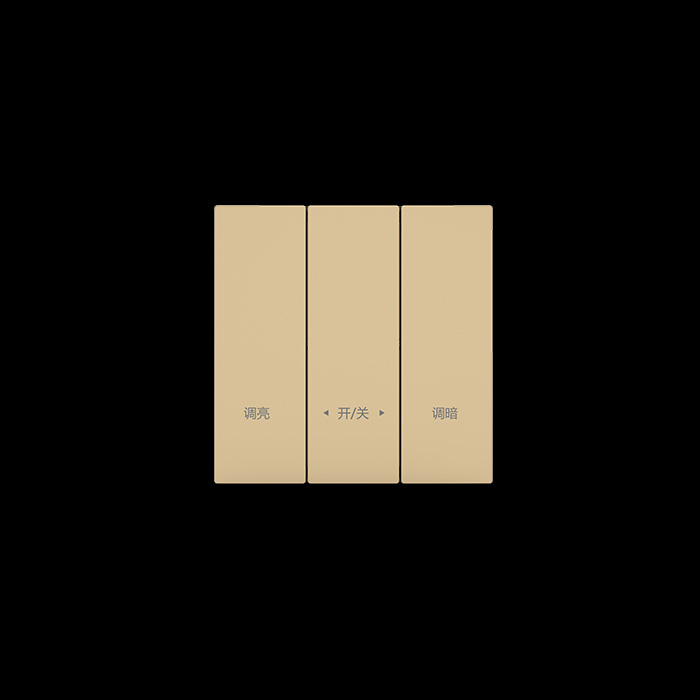 TMS-D-ZJ-Q-DT01金 一路调光面板-金