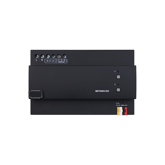 TMS-H-ZN-TGQ-Buspro2-Buspro-2路3A-MOSFET调光模块-丁导轨安装