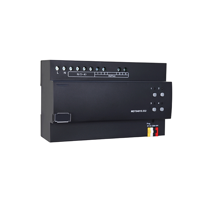 TMS-H-ZN-TGQ-Buspro4--Buspro-4路1.5A-MOSFET调光模块-丁导轨安装